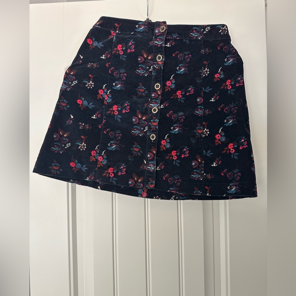 Hollister Blue and Red Mini A-Line Skirt